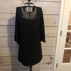 Zara XS black long sleeve dress